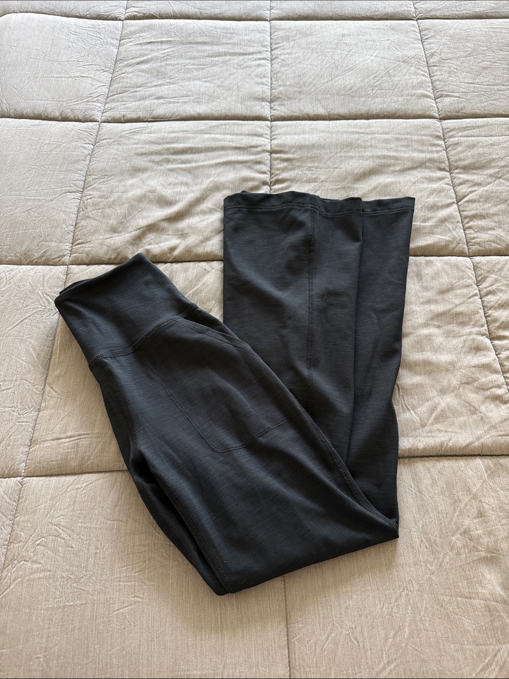 Beyond Yoga Black Boot-Cut Flare Pants